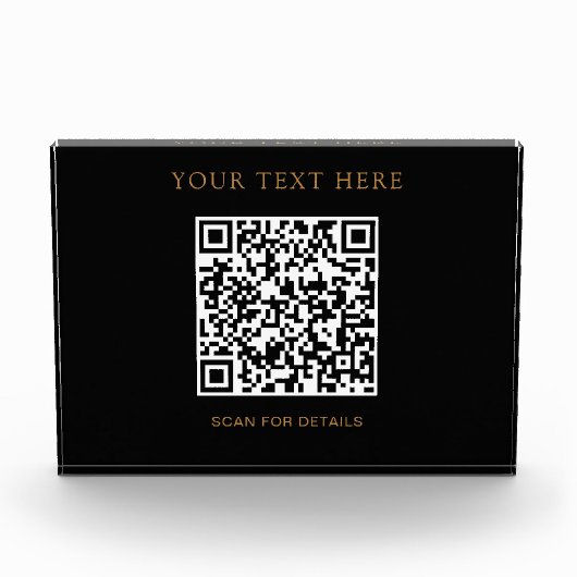 Aangepast horizontaal fotoblok met QR-codeontwerp (Voorkant)
