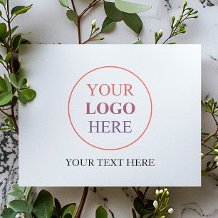 Aangepast horizontaal logo – geen minimale bestelh uitnodiging briefkaart