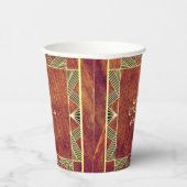 Aangepast hout bruin rustiek & mannelijk gelukkig  papieren bekers (Rechts)