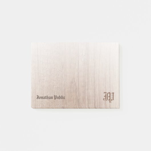 Aangepast hout Oude  tekstkalligrafie Post-it® Notes (Voorkant)