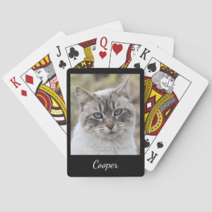 Aangepast huisdier foto en naam script pokerkaarten