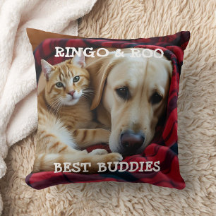 Aangepast huisdierkussen Beste vriendjes kat hond Kussen
