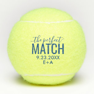 Aangepast huwelijk perfect bij Blue Tennisballen