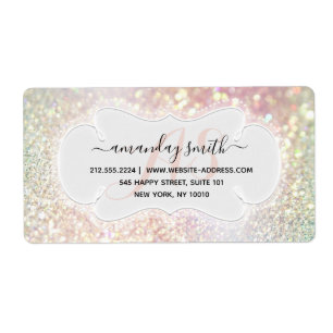 Aangepast huwelijk RSVP Bridal Glitter. Holograaf Etiket