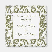 Aangepast huwelijk sparen de Datum Golden Rozen Ma Magneet (Voorkant)