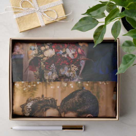 Aangepast huwelijk Voeg je eigen foto-Afbeelding t Tissuepapier (Geschenk)