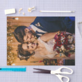 Aangepast huwelijk Voeg je eigen foto-Afbeelding t Tissuepapier (Craft)