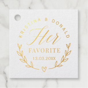 Aangepast huwelijk voor haar favoriete klassieke r bedankjes labels