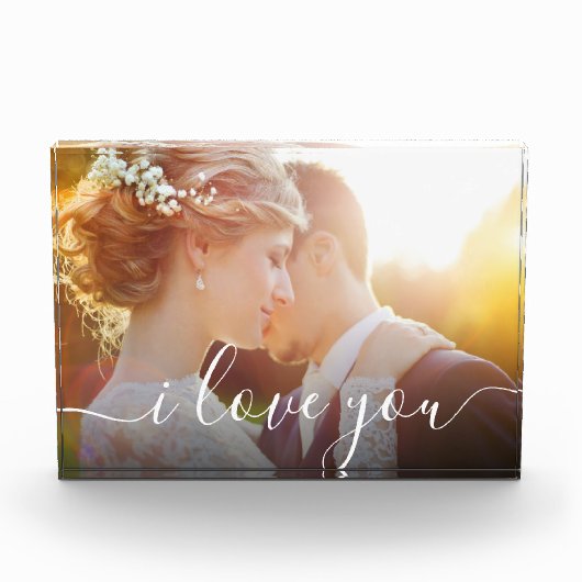 Aangepast I hou van je Script Photo-geheugen Fotoblokken (Voorkant)