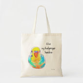 Aangepast I hou van mijn boedgerigar paraket Tote Bag (Voorkant)