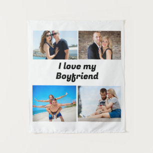 Aangepast I hou van mijn Vriendin 4 foto Wandkleed