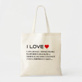 Aangepast I hou van minimalistische eenvoudige mod Tote Bag (Voorkant)