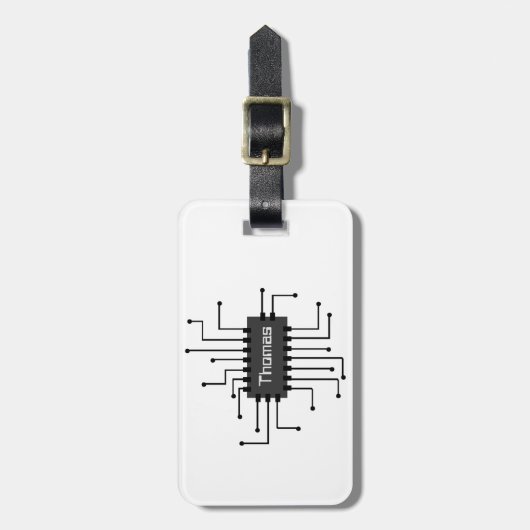 Aangepast IC-chipAfbeelding computer Bagagelabel (Voorkant verticaal)