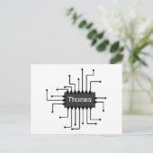 Aangepast IC-chipAfbeelding computer Briefkaart (Staand voorkant)