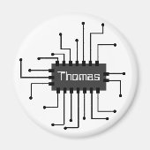 Aangepast IC-chipAfbeelding computer Magneet (Voorkant)