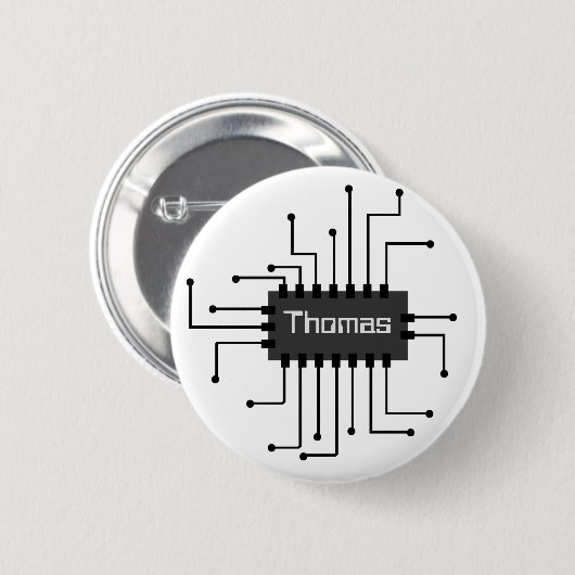 Aangepast IC-chipAfbeelding computer Ronde Button 5,7 Cm (Voorkant /achterkant)