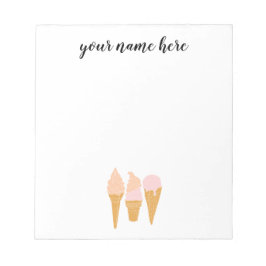 Aangepast Ice Cream-Notitieblok Notitieblok
