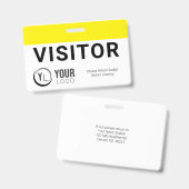 Aangepast identiteitsbewijs bezoeker badge (Front & Back)