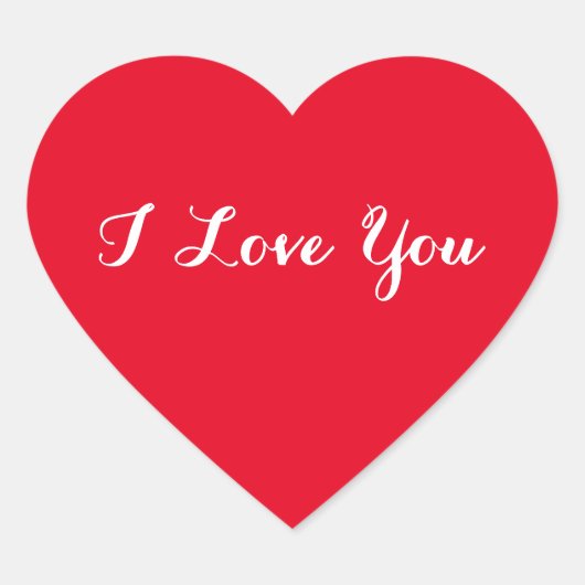Aangepast Ik hou van je Valentijnsdag Rode Hart St Hart Sticker (Voorkant)