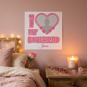 Aangepast Ik hou van mijn vriend – Voeg foto & naa Perfect Poster
