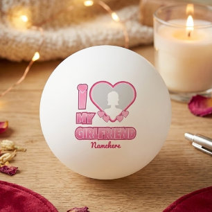 Aangepast Ik Hou Van Mijn Vriendin – Voeg Foto & N Pingpongballen