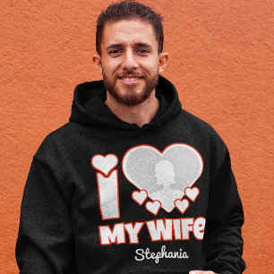 Aangepast Ik Hou Van Mijn Vrouw – Voeg Naam & Foto Hoodie