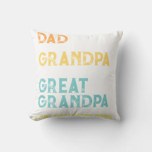 Aangepast ik word steeds beter Cadeau voor vader o Kussen