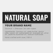 Aangepast ingrediëntenlabel voor zeepverpakking rechthoekige sticker (Voorkant)