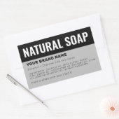 Aangepast ingrediëntenlabel voor zeepverpakking rechthoekige sticker (Envelop)