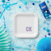 Aangepast Initiaal gerecht, gepersonaliseerde lett Papieren Bordje (Feest)