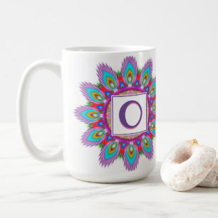 Aangepast initiaal grote koffie mok Mandala patroo