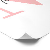 Aangepast Initiaal Modern Elegant Monogram Poster (Hoek)