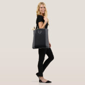 Aangepast Initiaal Monogram Grieks Key Laurel Kran Draagtas (Op model)