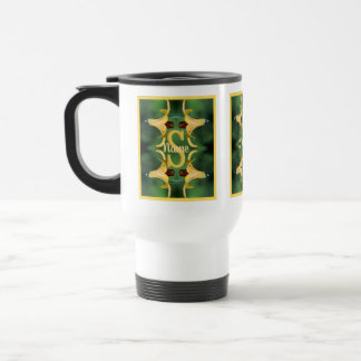 Aangepast initiaal monogram naam Wilde Lelie Kunst Reisbeker