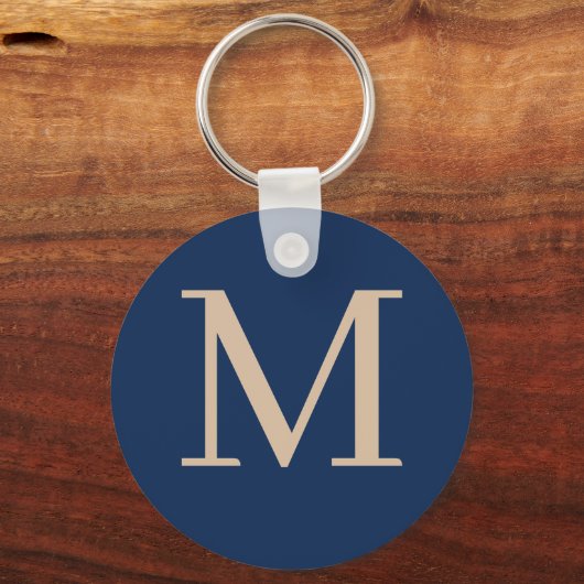 Aangepast initiaal monogram sleutelhanger (Achterkant)