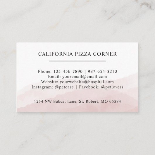 Aangepast Initiaal & Naam Zwart en Goud Monogramme Visitekaartje (Achterkant)