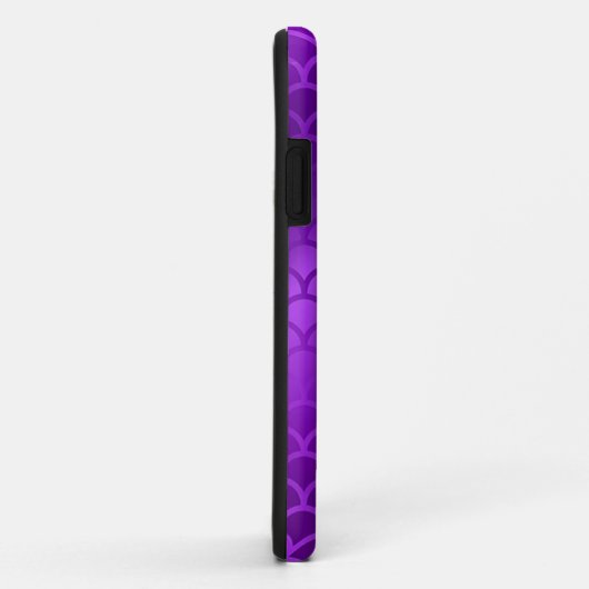 Aangepast initiaal paarse zeemeermin schalen patro Case-Mate iPhone case (Achterkant/rechts)