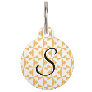 Aangepast Initiaal Pumpkin Pinwheels Huisdierpenning