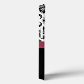 Aangepast Initiaal, roze, zwart-witpatroon Case-Mate iPhone Case (Achterkant / Rechts)