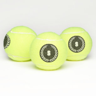 Aangepast initiaal "S" met stijlvolle kroonblad mo Tennisballen
