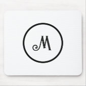 Aangepast initiaal zwart-wit muismat (Voorkant)