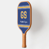 Aangepast Initialen Naam Initiaal Retro Marine Gee Pickleball Paddle (Links)
