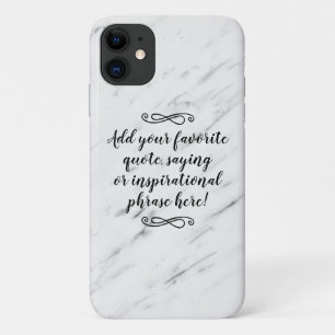 Aangepast Inspirerend citaatwoordscript iPhone 11 Hoesje