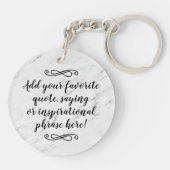 Aangepast Inspirerend citaatwoordscript Sleutelhanger (Achterkant)