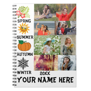 Aangepast instagram 8 jaar van fotocollage notitieboek