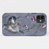 Aangepast iPhone 5/5s Chickadee Bird Art Hoesje (Achterkant (horizontaal))