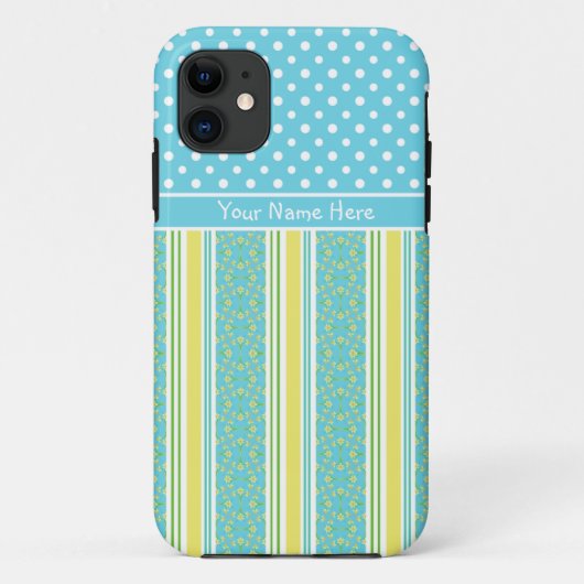 Aangepast iPhone 5/5s Hoesje: Daffodils Stripes, P Case-Mate iPhone Case (Achterkant)