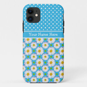 Aangepast iPhone 5/5s Hoesje: Polka Dots, Daisies, 11 Hoesje