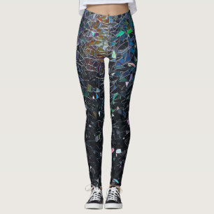 Aangepast Iridiscërend Abstract Gebrandschilderd G Leggings