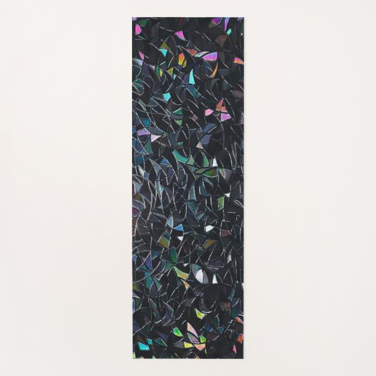 Aangepast Iridisch Abstract Gebrandschilderd Glas Yogamat (Voorkant)